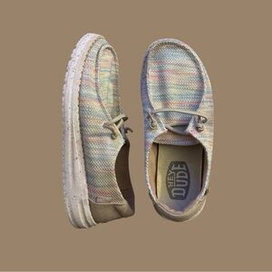 Hey Dude Kids Pastel Striped Loafers